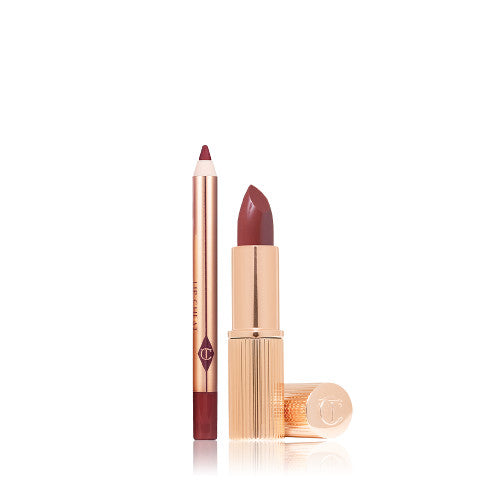Mini Pillow Talk Lipstick & Liner Set Deep
