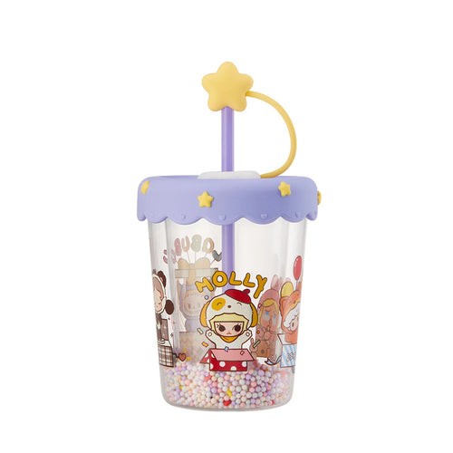 POP BEAN Pajama Party double layered shaking straw cup