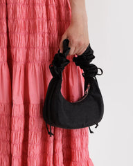 Mini Ruffle Crescent Bag