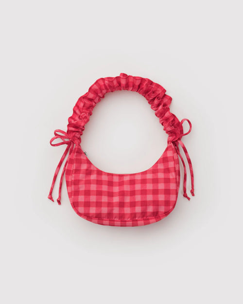 Mini Ruffle Crescent Bag