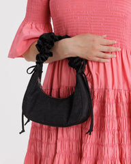 Mini Ruffle Crescent Bag