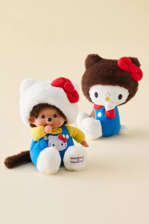 Hello Kitty X Monchhichi Overalls Plushie