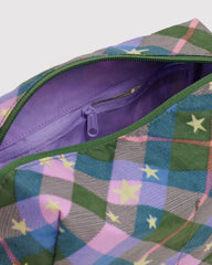 Green Star Plaid Dopp Kit