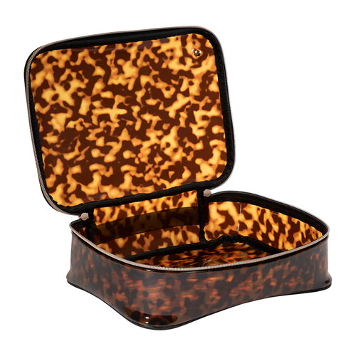 Claire Miami Clearly Tortoise Jumbo Makeup Case