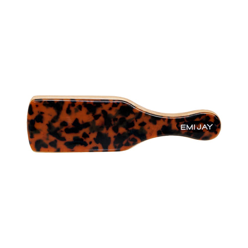 Mini Boar Bristle Hair Brush in Tortoise