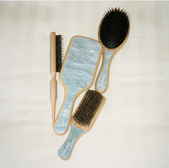 Bamboo Paddle Hair Brush in Blue Sugar