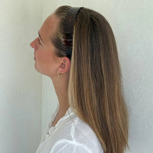 STARLET HEADBAND IN SCALLOPED AMBER