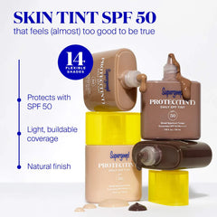 Protec(tint) Daily SPF Tint SPF 50 Sunscreen Skin Tint with Hyaluronic Acid and Ectoin