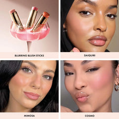 Blurring Blush Cream to Powder Lip and Cheek Stick