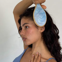 Flat Hair Brush in Blue Sugar
