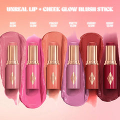 Unreal Lip + Cheek Glow Blush Stick with Hyaluronic Acid