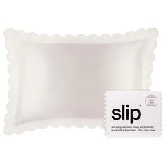 Slip Pure Silk Queen Pillowcase with Scalloped Edge