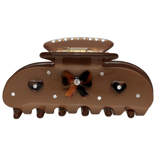 Sweetheart Hair Claw Clip in Cocoa Cashmere