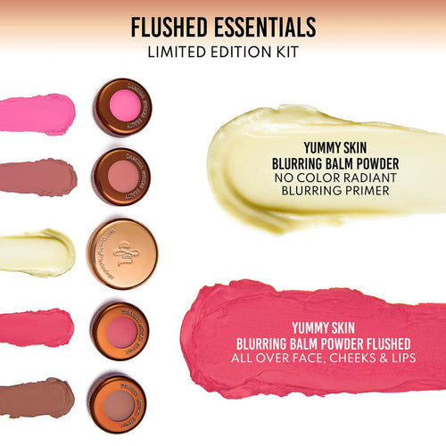 Mini Yummy Skin Flushed Essentials: Face & Lip Makeup Gift Set