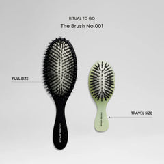 The Mini Dual-Bristle Boar Hair Brush No. 001 for All Hair Textures