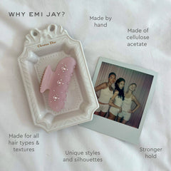 Sweetheart Hair Claw Clip in Blush Drop