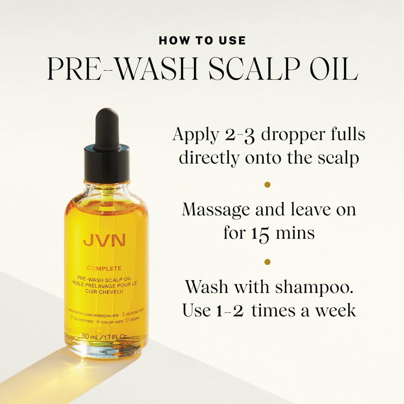 PREORDEN JVN - Complete Pre-Wash Scalp & Hair Treatment Oil