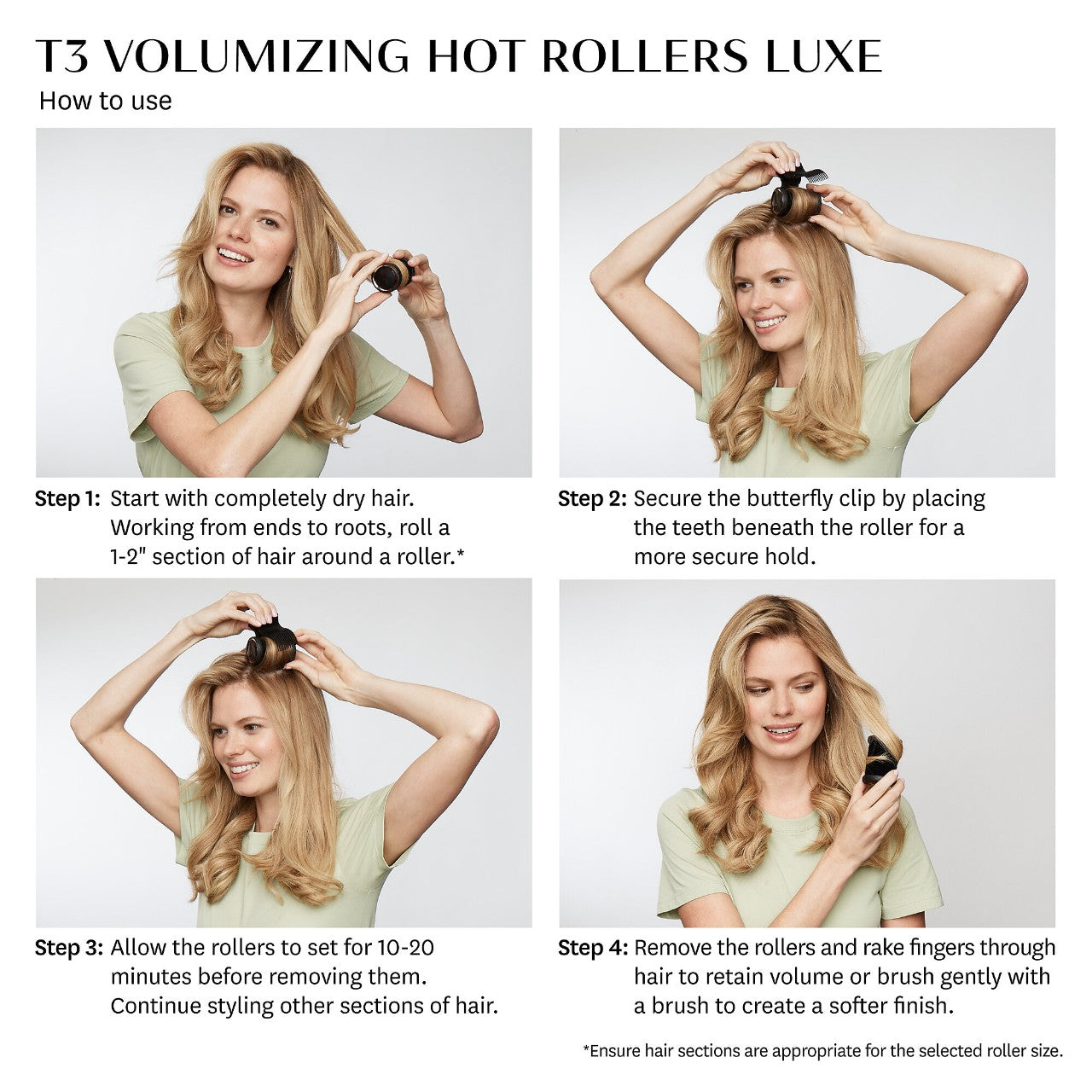PREORDEN T3 - Volumizing Hot Rollers LUXE for Volume, Body, and Shine